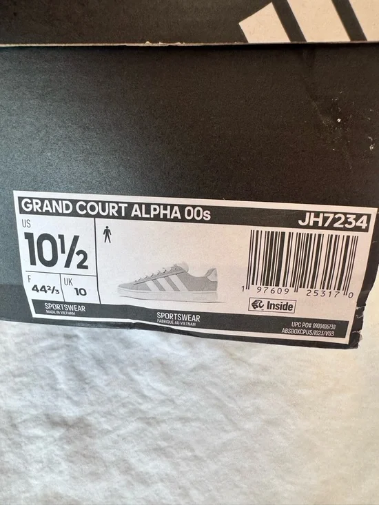 Adidas Grand Court Alpha Shoes - Light Gray and White - Picture 8 of 8